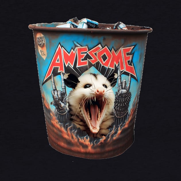 Awesome possum garbage can by NightvisionDesign